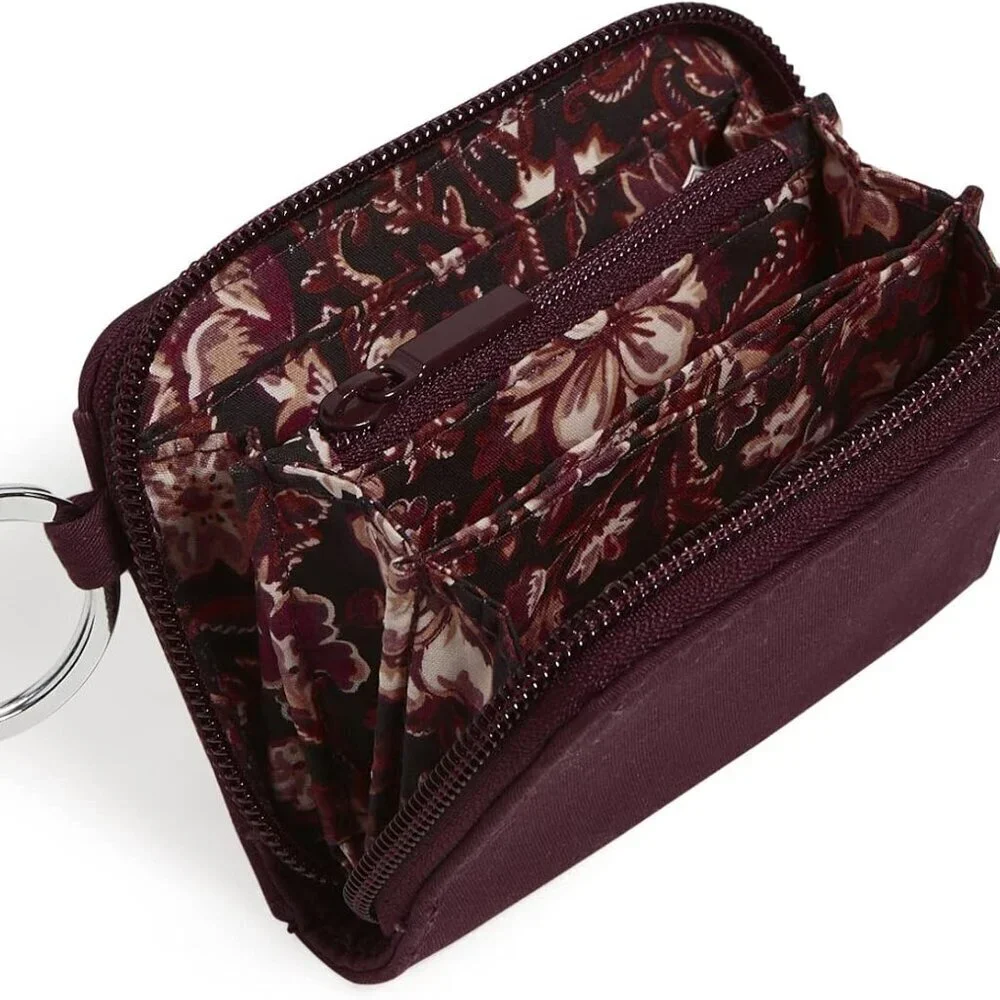 Cotton Wallet RFID Protection Petite Zip-Around Small Organizer for Women